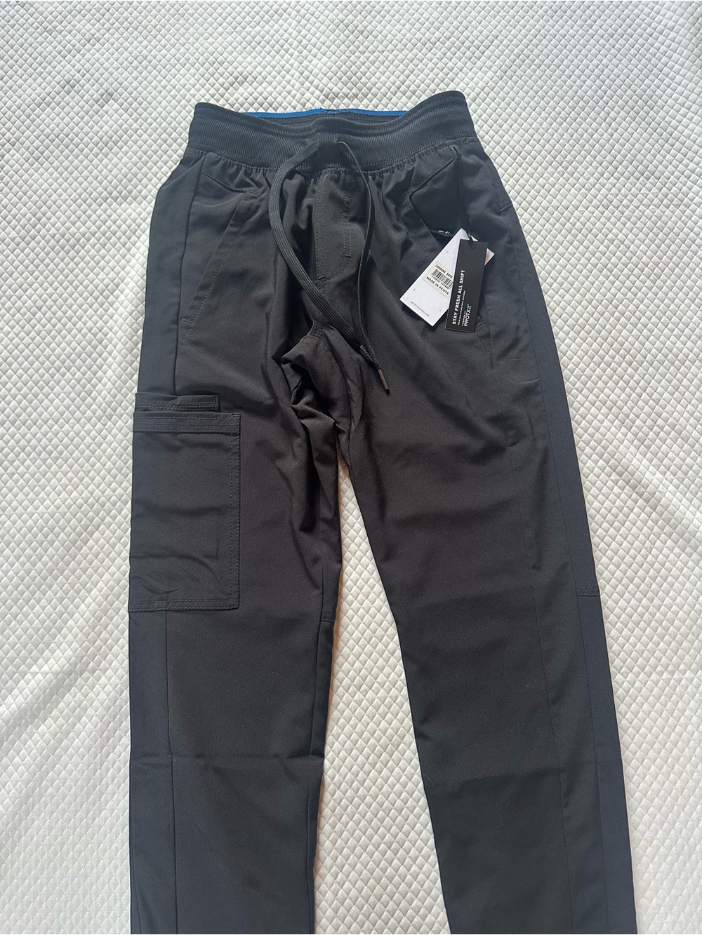 NFINITY Black Women's Cargo Jogger Pants with Drawstring Waist